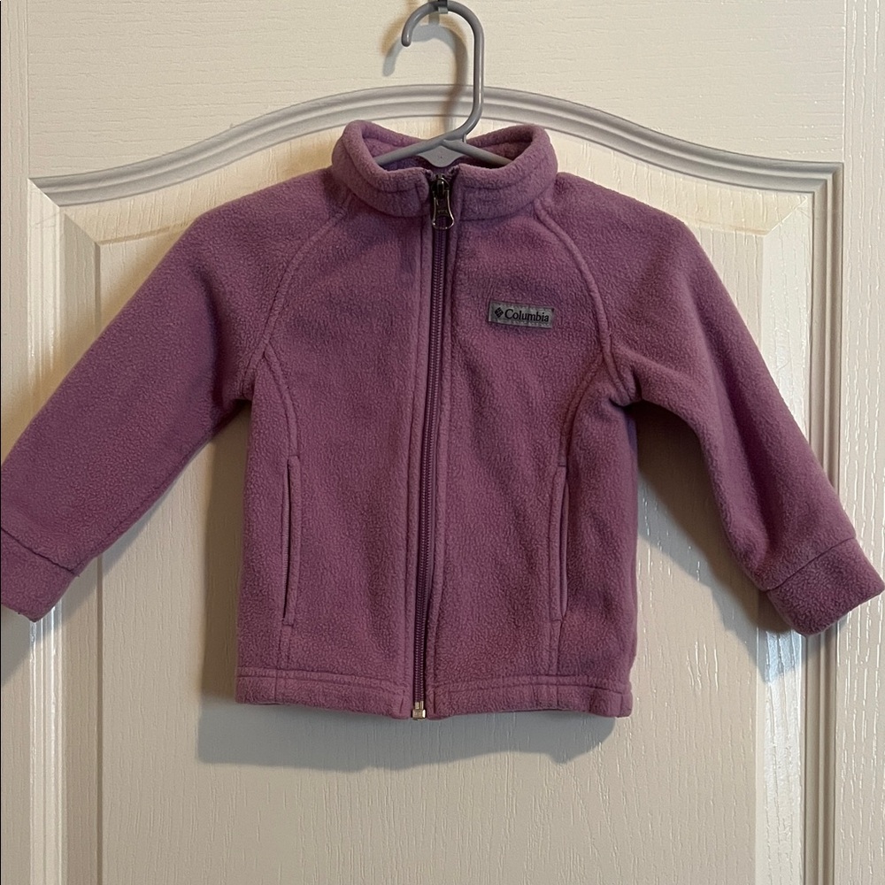 Columbia Girls Baby Lavender Fleece Full-Zip Jacket 12-18 months